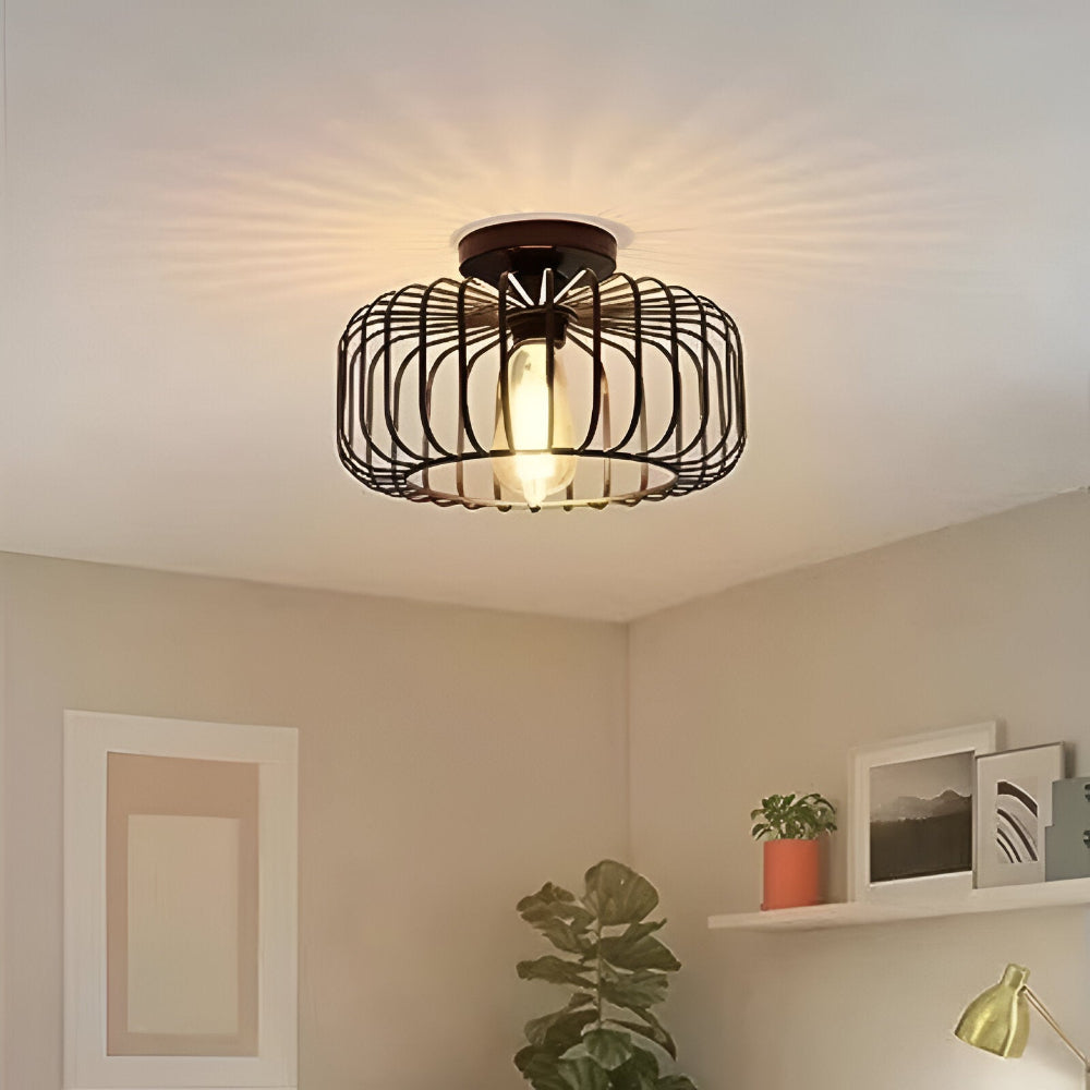 Birdcage Ceiling Lamp, E27 Socket, Surface Mounted, AC Power VexonGear