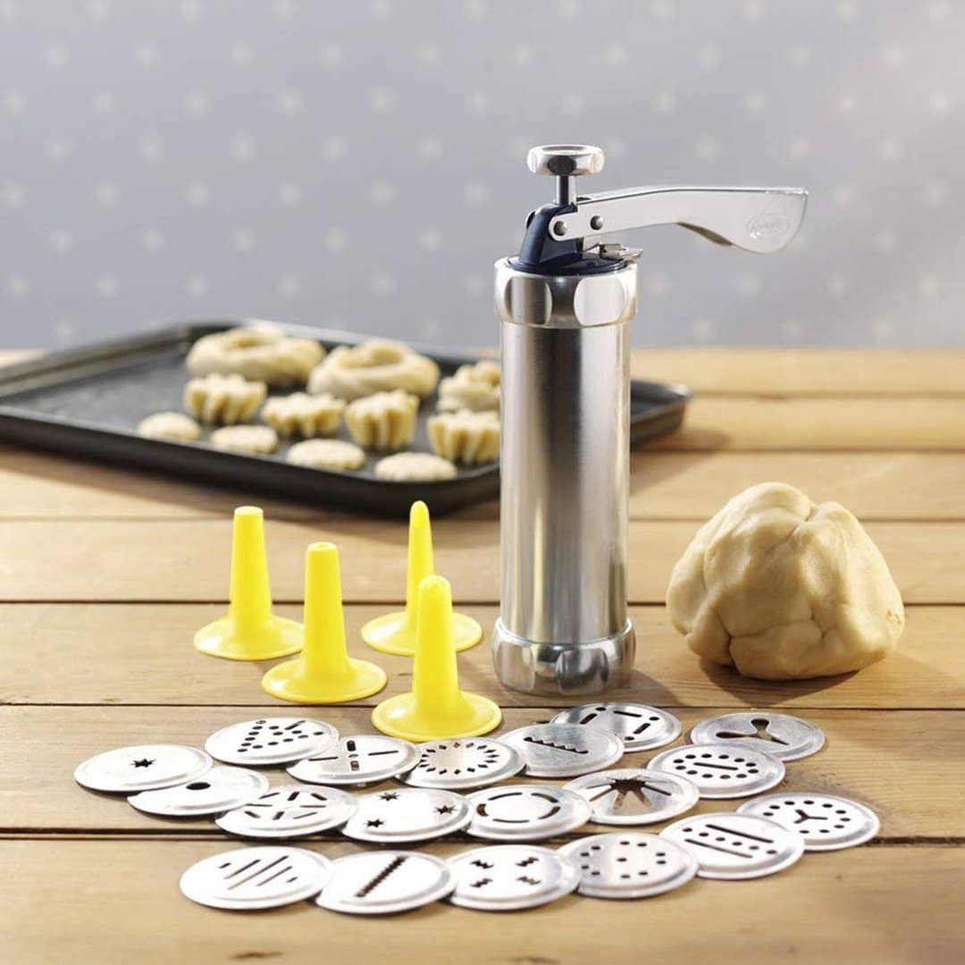 Stainless Steel Cookie Press | 20 Shape Discs Baking Tool VexonGear
