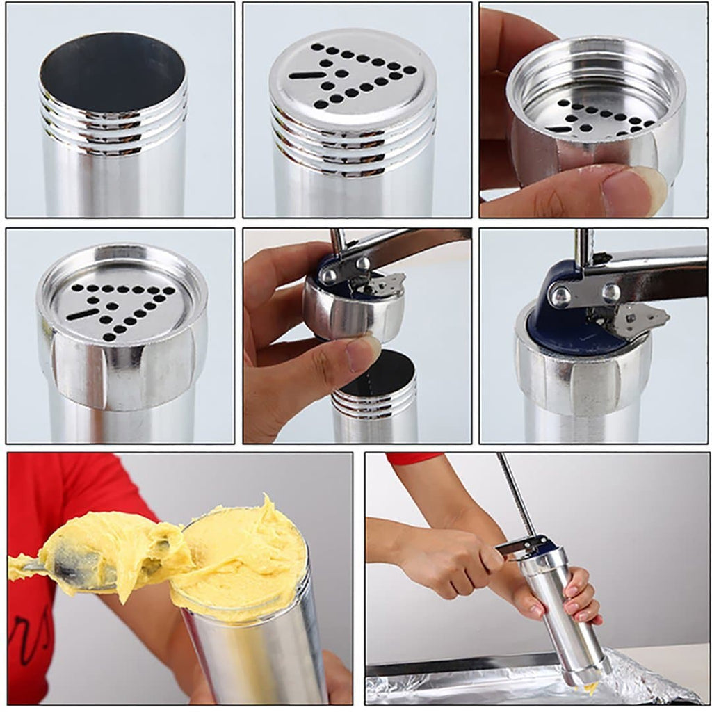 Stainless Steel Cookie Press | 20 Shape Discs Baking Tool VexonGear