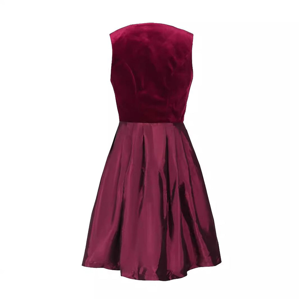 Traditional Dirndl Dress | Burgundy Velvet with Lace Detail VexonGear