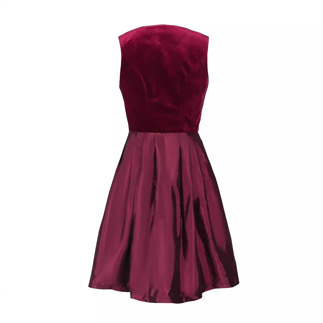 Traditional Dirndl Dress | Burgundy Velvet with Lace Detail VexonGear