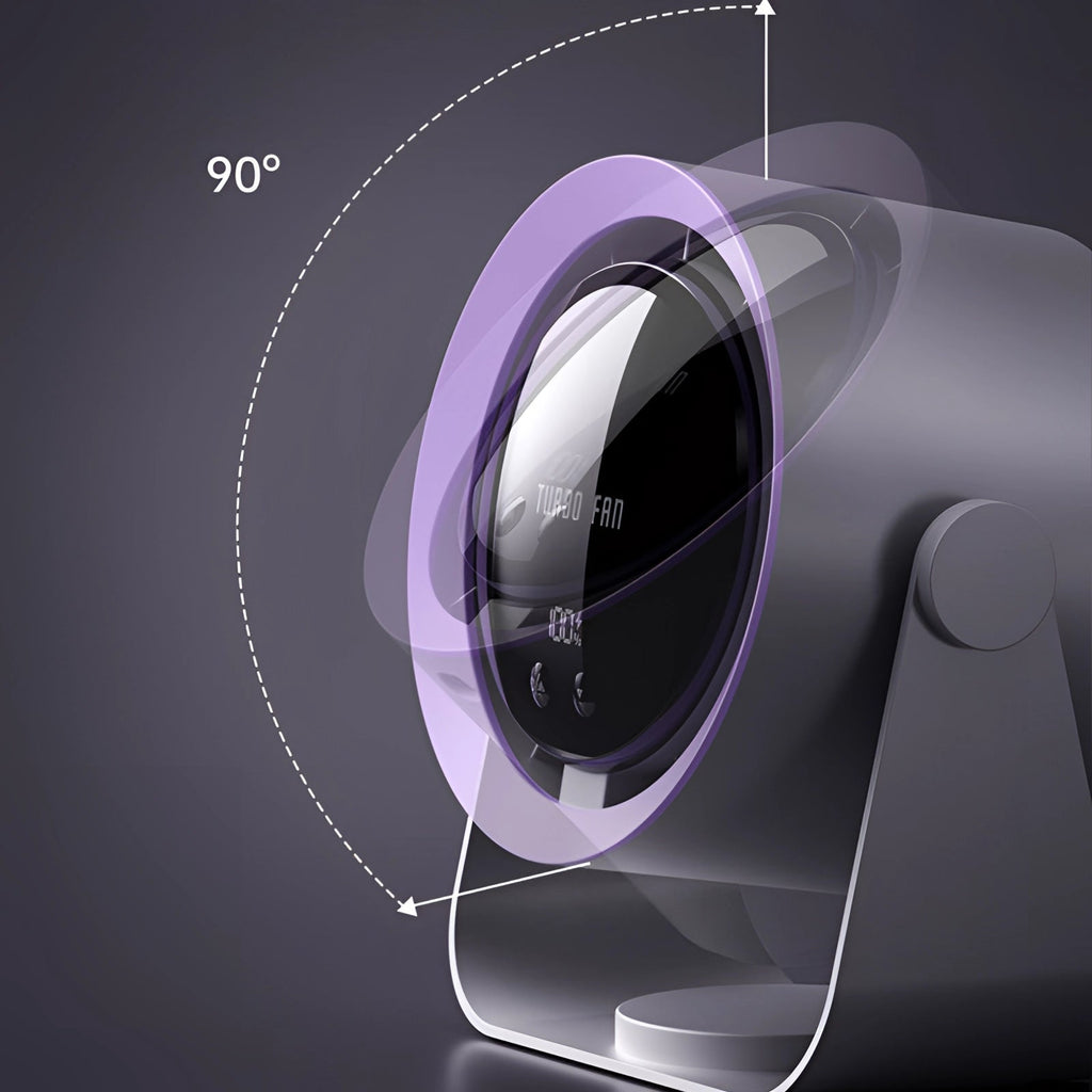 Bladeless Fan Portable LED Display Compact Air Circulator Design