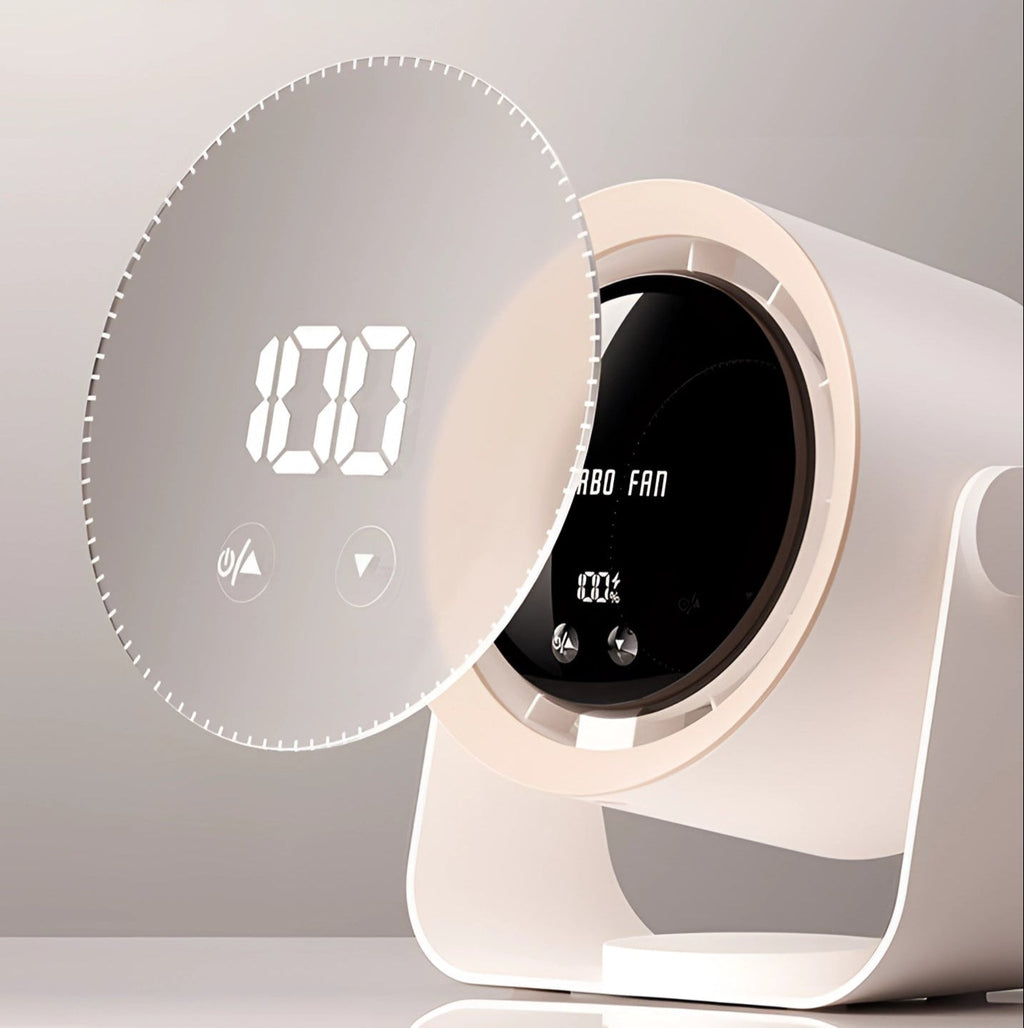 Bladeless Fan Portable LED Display Compact Air Circulator Design