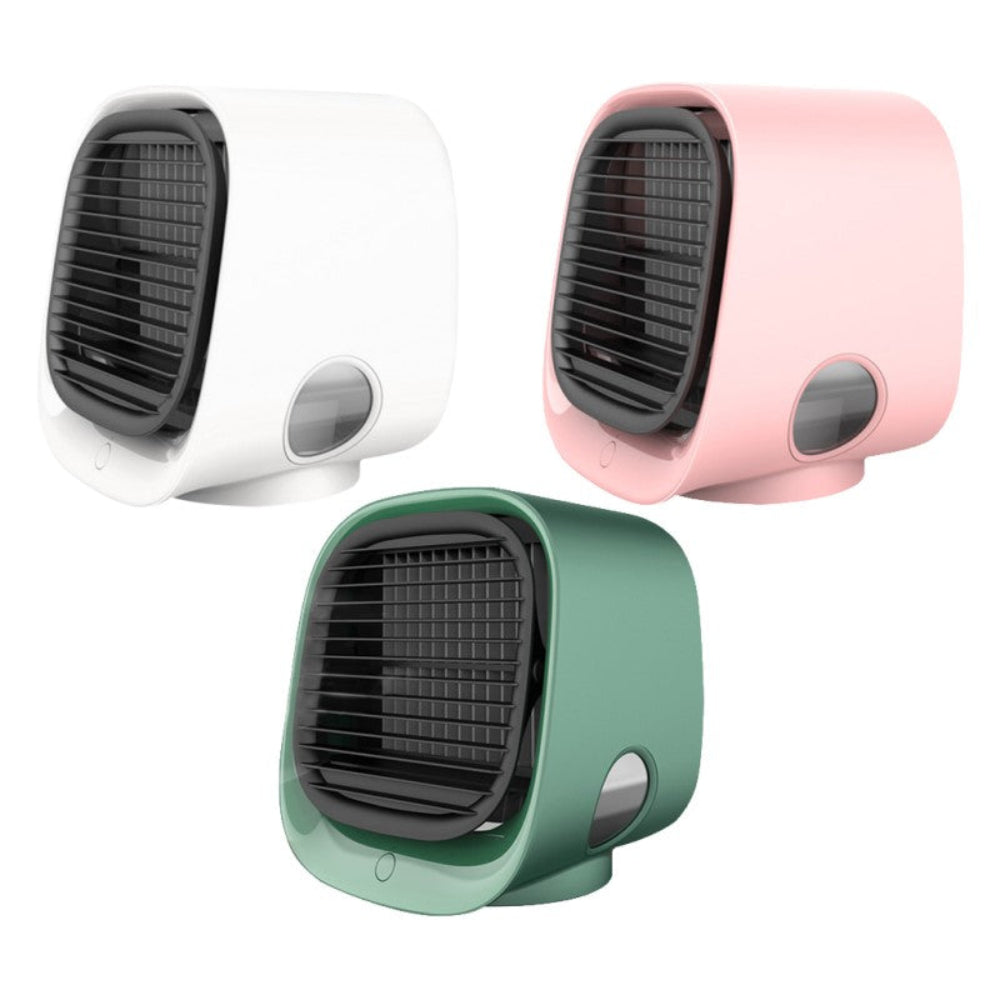 Compact Air Cooler Humidifier | Mint Green USB Desktop Fan