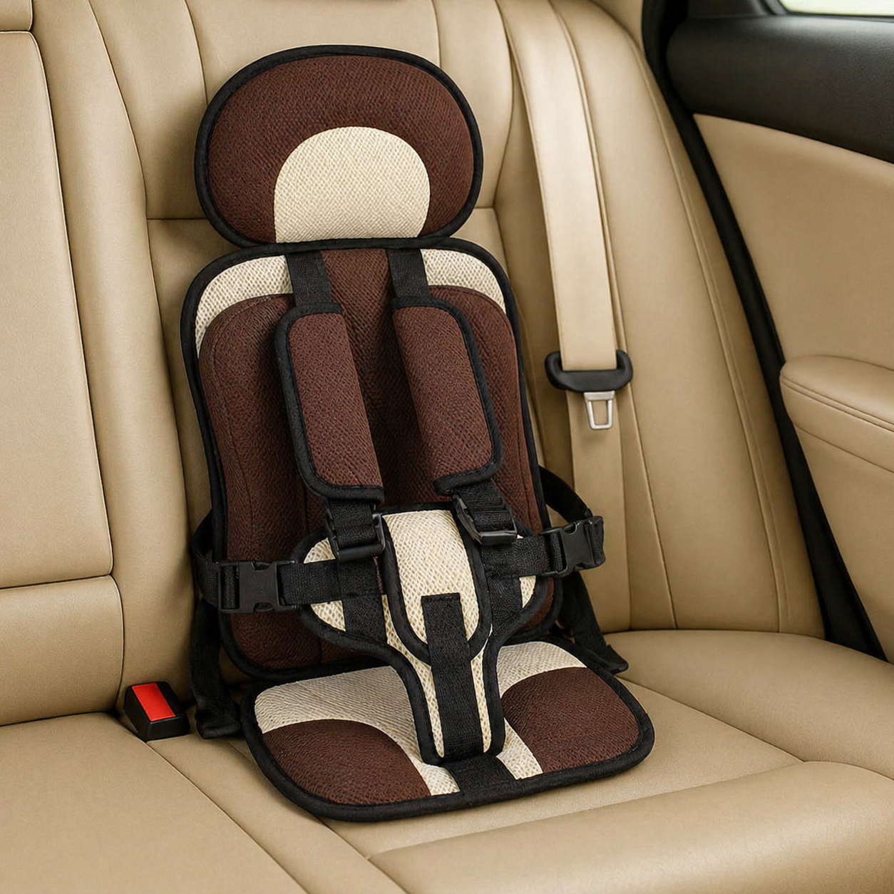 Portable Child Booster Seat with Adjustable Safety Harness