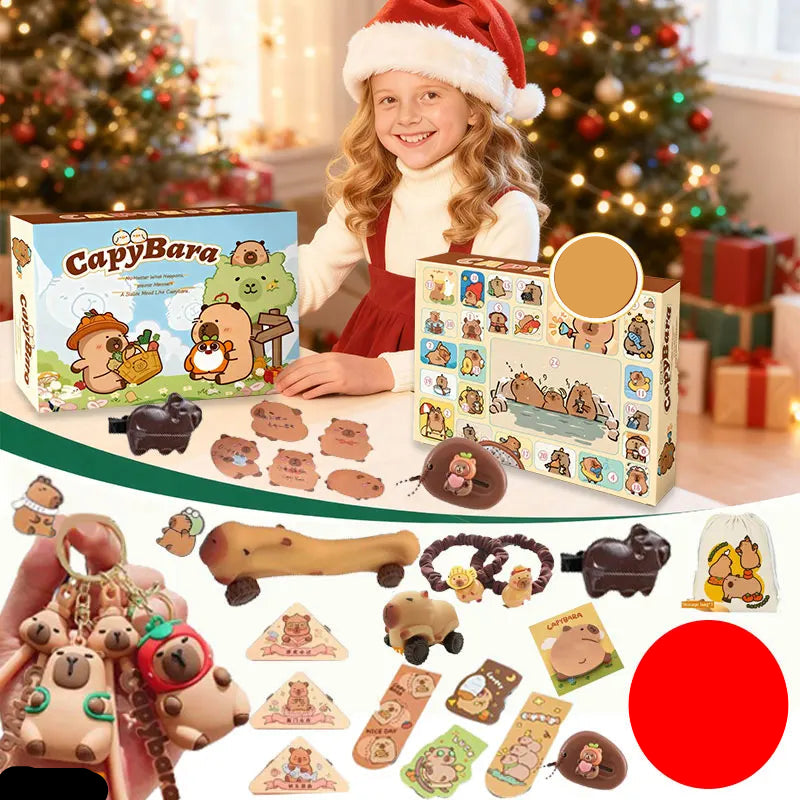 Christmas Advent Calendar Kids | 24 Capybara Themed Surprises VexonGear