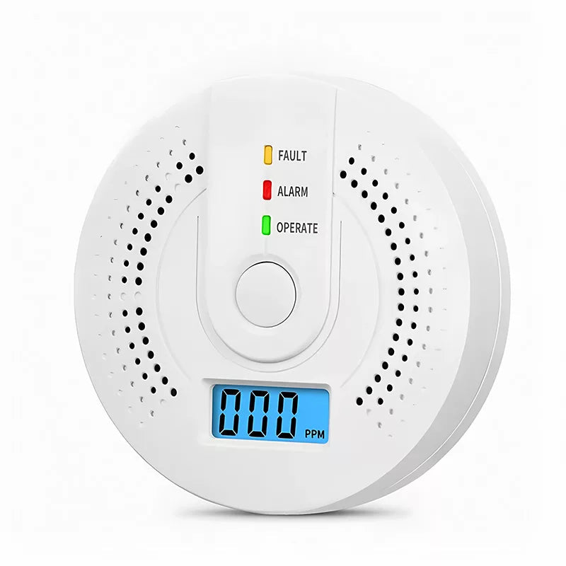 Carbon Monoxide Detector LCD Display Battery Powered