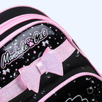 Kids Cat School Backpack | Pink Star Pattern With Pencil Case VexonGear