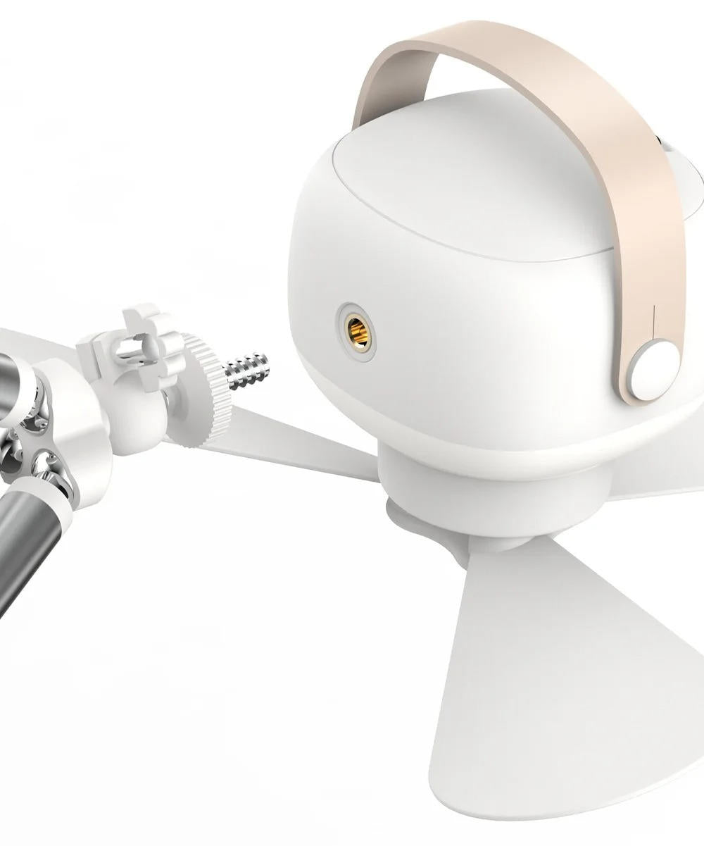 Ceiling Fan with Light Wireless Rechargeable 7200mAh Battery 4 Speed ABS PP