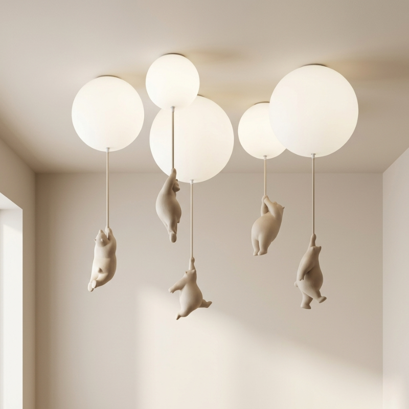 Ceiling Light Bear Balloon Design Standard Material in Indoor Fixture VexonGear