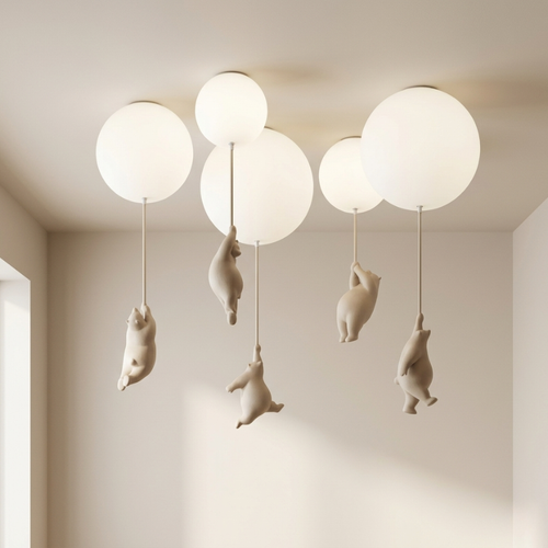 Ceiling Light Bear Balloon Design Standard Material in Indoor Fixture VexonGear