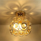 Ceiling Light Flush Mount Crystal Metal Frame LED Compatible Indoor Lighting VexonGear