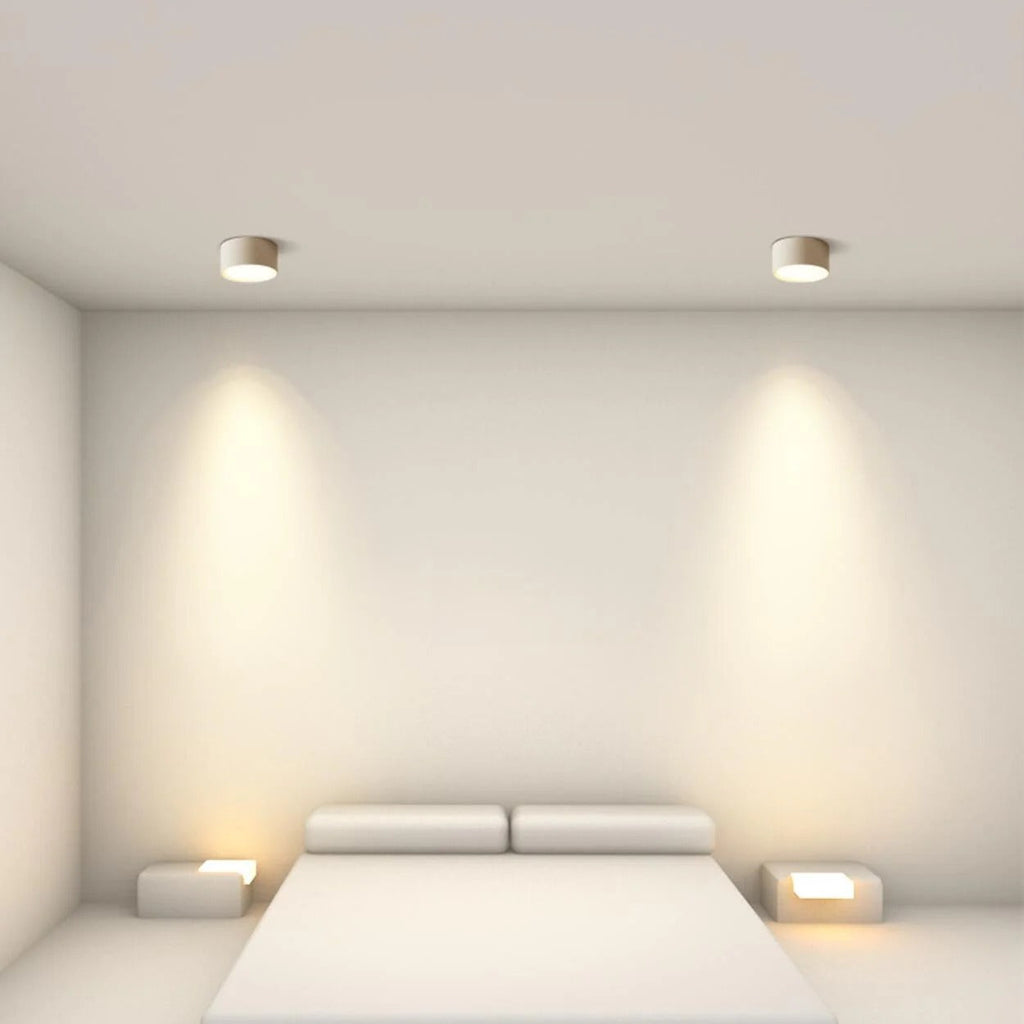 Ceiling Light LED Cylinder Flush Mount Metal Acrylic Shade VexonGear