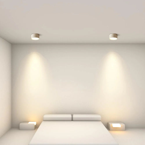 Ceiling Light LED Cylinder Flush Mount Metal Acrylic Shade VexonGear