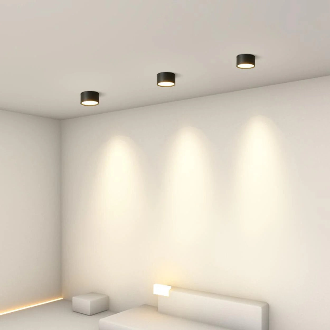 Ceiling Light LED Cylinder Flush Mount Metal Acrylic Shade VexonGear