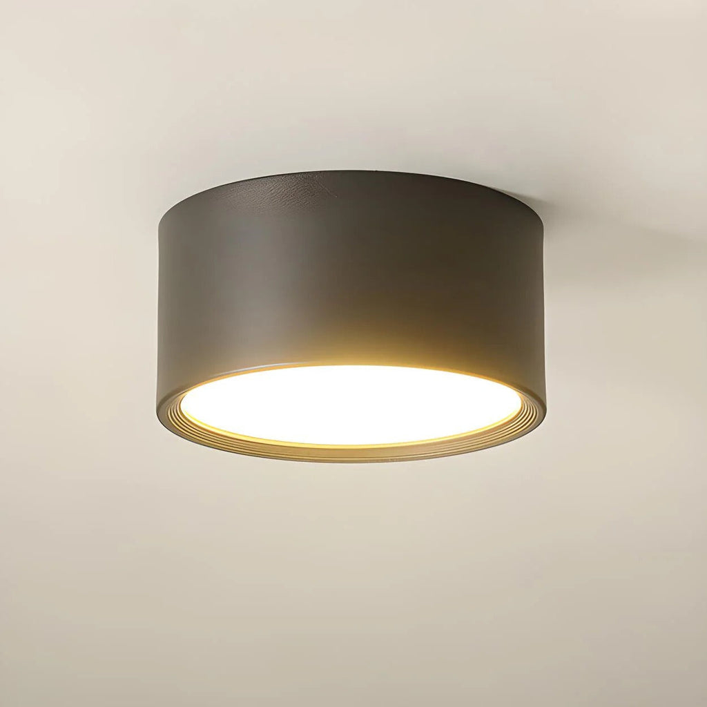 Ceiling Light LED Cylinder Flush Mount Metal Acrylic Shade VexonGear
