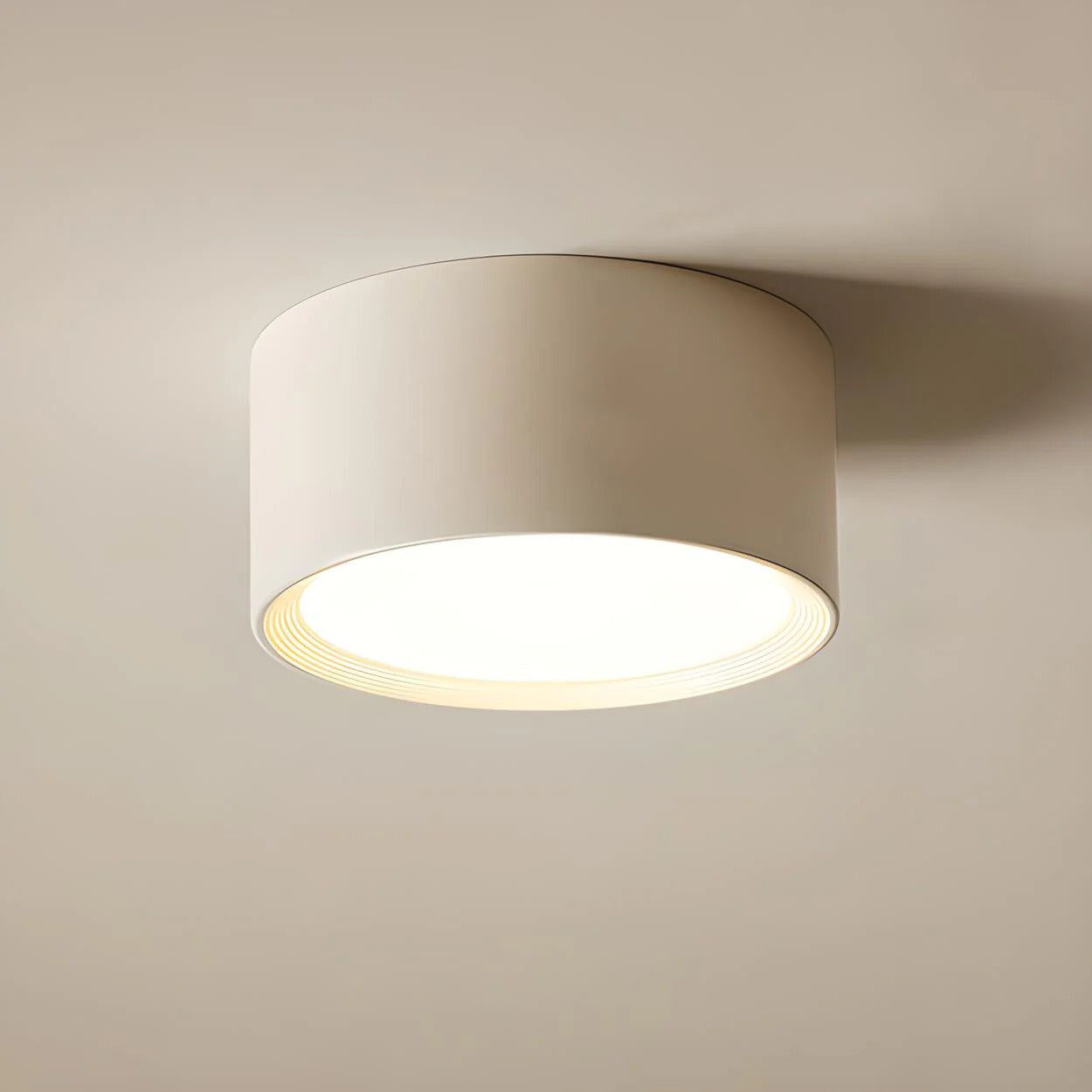 Ceiling Light LED Cylinder Flush Mount Metal Acrylic Shade VexonGear