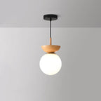 Ceiling Light Opal Glass Globe Shade Iron Flush Mount 16 x 27 cm VexonGear