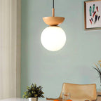 Ceiling Light Opal Glass Globe Shade Iron Flush Mount 16 x 27 cm VexonGear