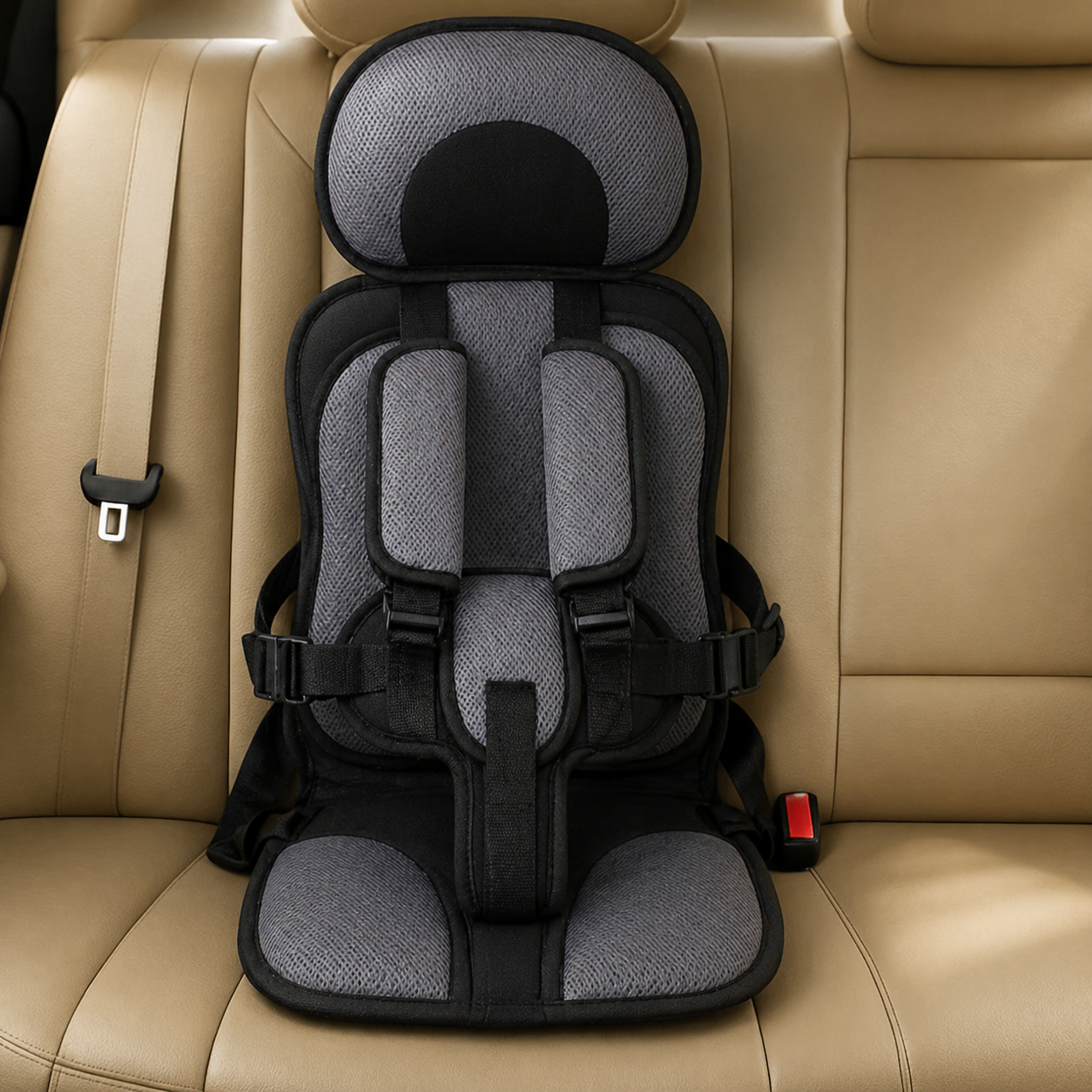Portable Child Booster Seat with Adjustable Safety Harness