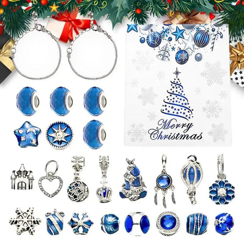 Christmas Jewelry Advent Calendar | 22 Charm Bracelet Making Set VexonGear