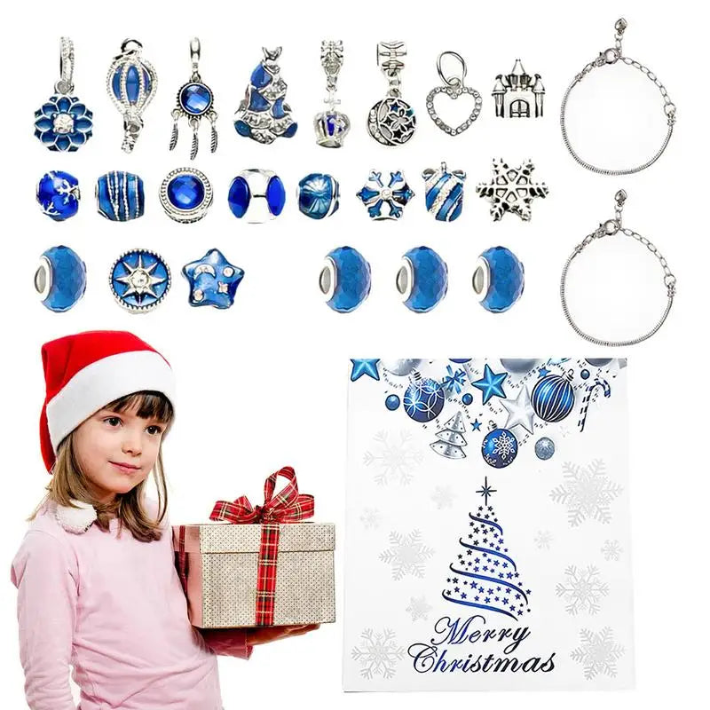 Christmas Jewelry Advent Calendar | 22 Charm Bracelet Making Set VexonGear