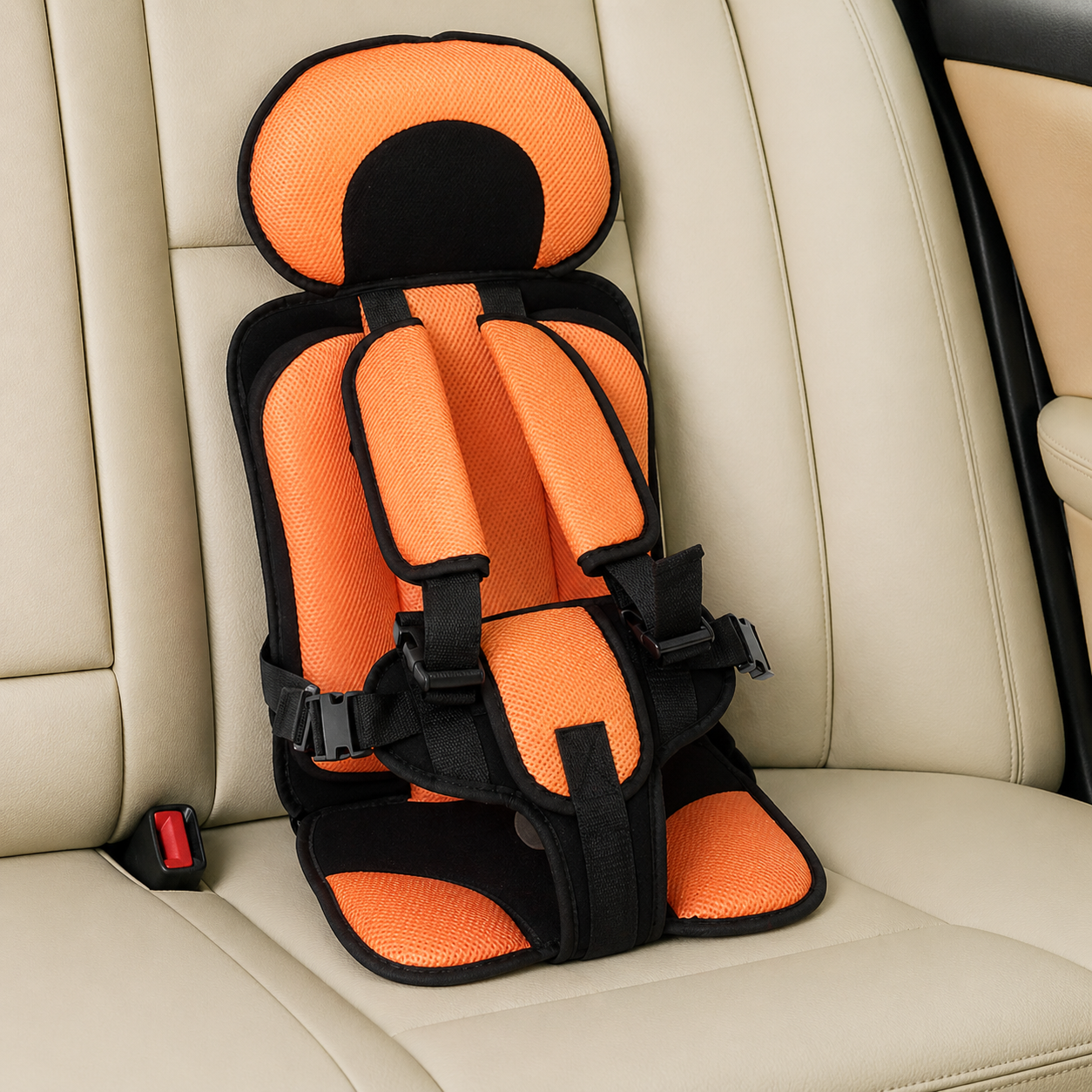 Portable Child Booster Seat with Adjustable Safety Harness
