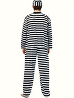 Classic Striped Costume Set | Black and White Long Sleeve Uniform VexonGear