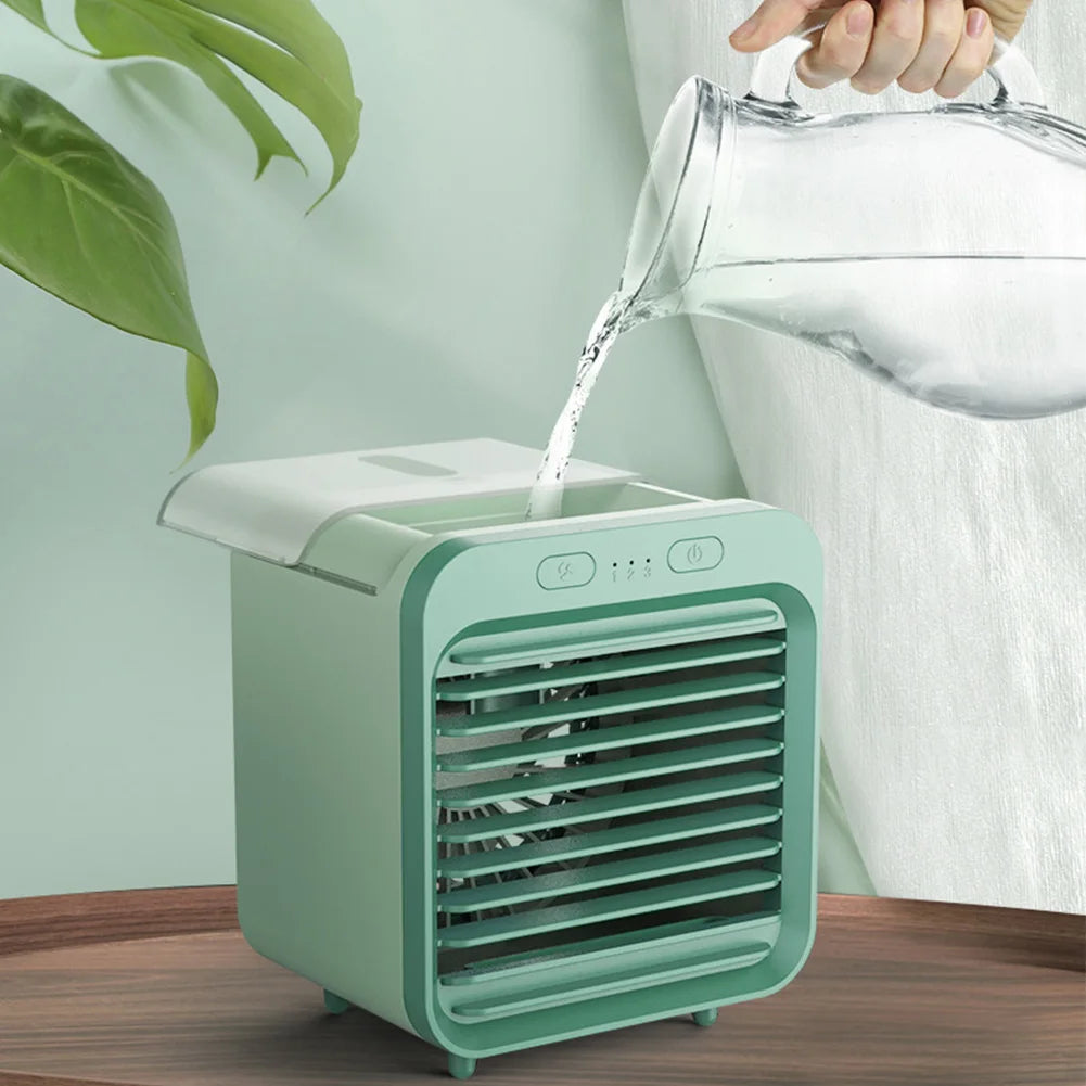 Portable Air Cooler Mini | 3-Speed USB Cooling Fan With Humidifier