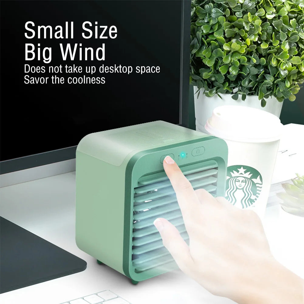 Portable Air Cooler Mini | 3-Speed USB Cooling Fan With Humidifier