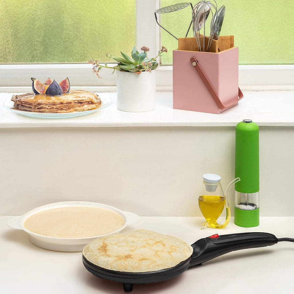 Electric Crepe Maker | Non-Stick 20cm Pancake Pan with Temperature Control VexonGear