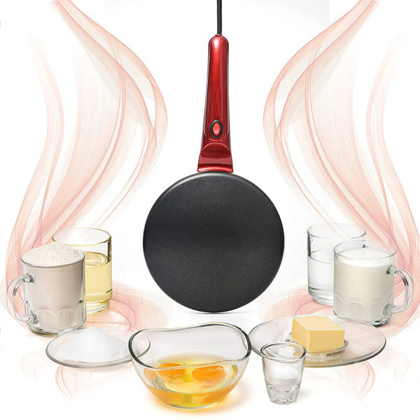 Electric Crepe Maker | Non-Stick 20cm Pancake Pan with Temperature Control VexonGear