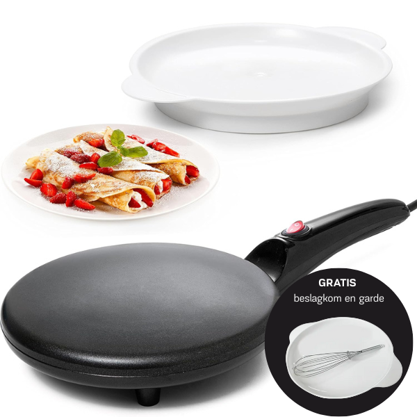 Electric Crepe Maker | Non-Stick 20cm Pancake Pan with Temperature Control VexonGear