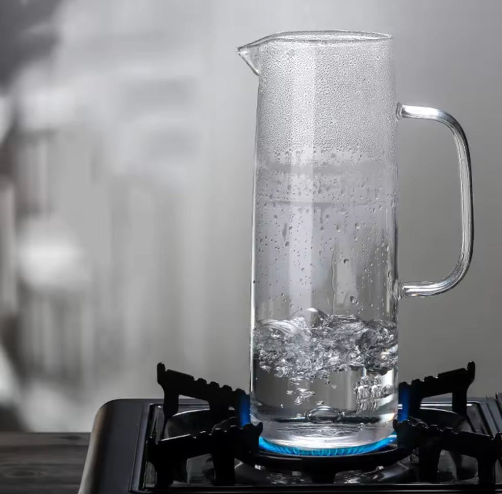 Glass Water Pitcher | Bamboo Lid Heat Resistant Jug VexonGear