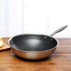 Stainless Steel Frying Pan | Non-Stick Coating with Honeycomb Texture VexonGear