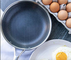 Stainless Steel Frying Pan | Non-Stick Coating with Honeycomb Texture VexonGear