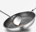 Stainless Steel Frying Pan | Non-Stick Coating with Honeycomb Texture VexonGear