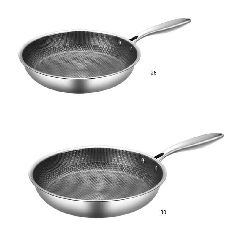 Stainless Steel Frying Pan | Non-Stick Coating with Honeycomb Texture VexonGear