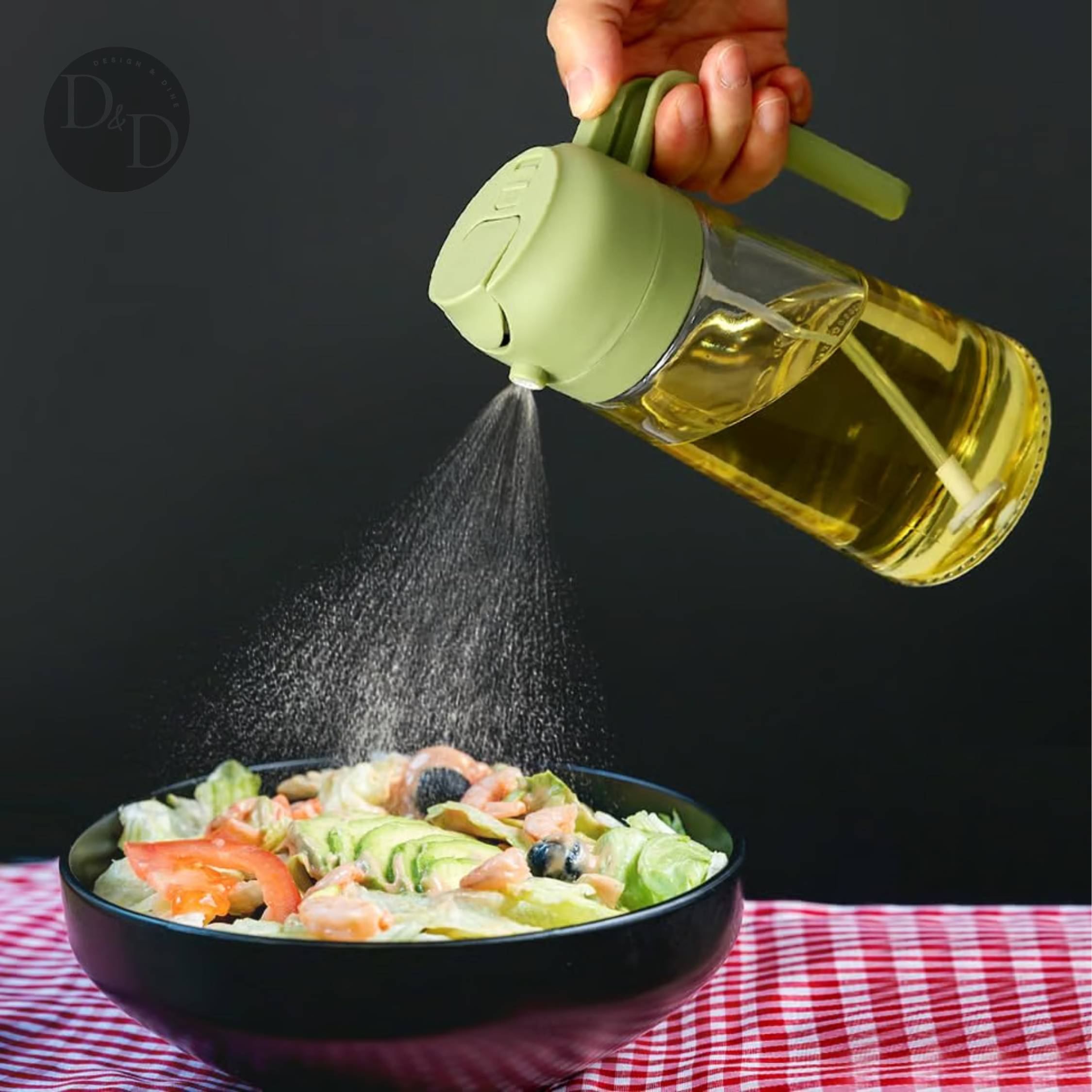 Oil Spray Bottle | 2-in-1 Glass Kitchen Dispenser VexonGear