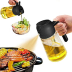 Oil Spray Bottle | 2-in-1 Glass Kitchen Dispenser VexonGear
