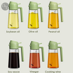Glass Oil Spray Bottle | 500ml 2-in-1 Cooking Dispenser VexonGear