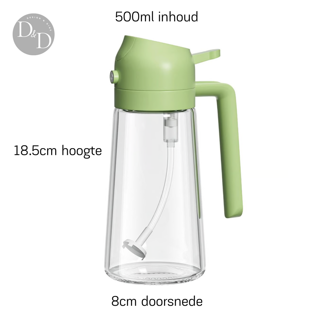 Oil Spray Bottle | 2-in-1 Glass Kitchen Dispenser VexonGear