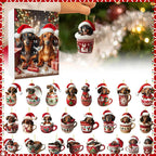 Dachshund Christmas Advent Calendar | Festive Holiday Countdown Display VexonGear