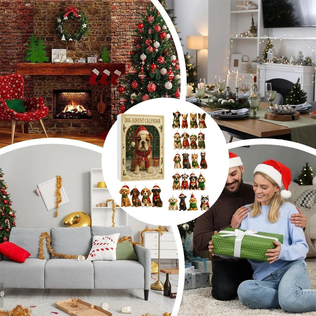 Christmas Dog Advent Calendar | 24 Festive Puppy Ornaments VexonGear