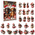 Dachshund Advent Calendar | 24-Day Christmas Countdown with Dog Ornaments VexonGear