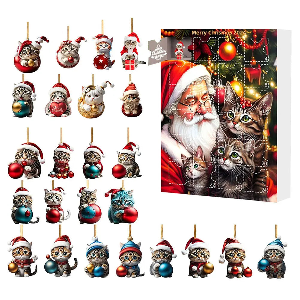 Dachshund Advent Calendar | 24-Day Christmas Countdown with Dog Ornaments VexonGear