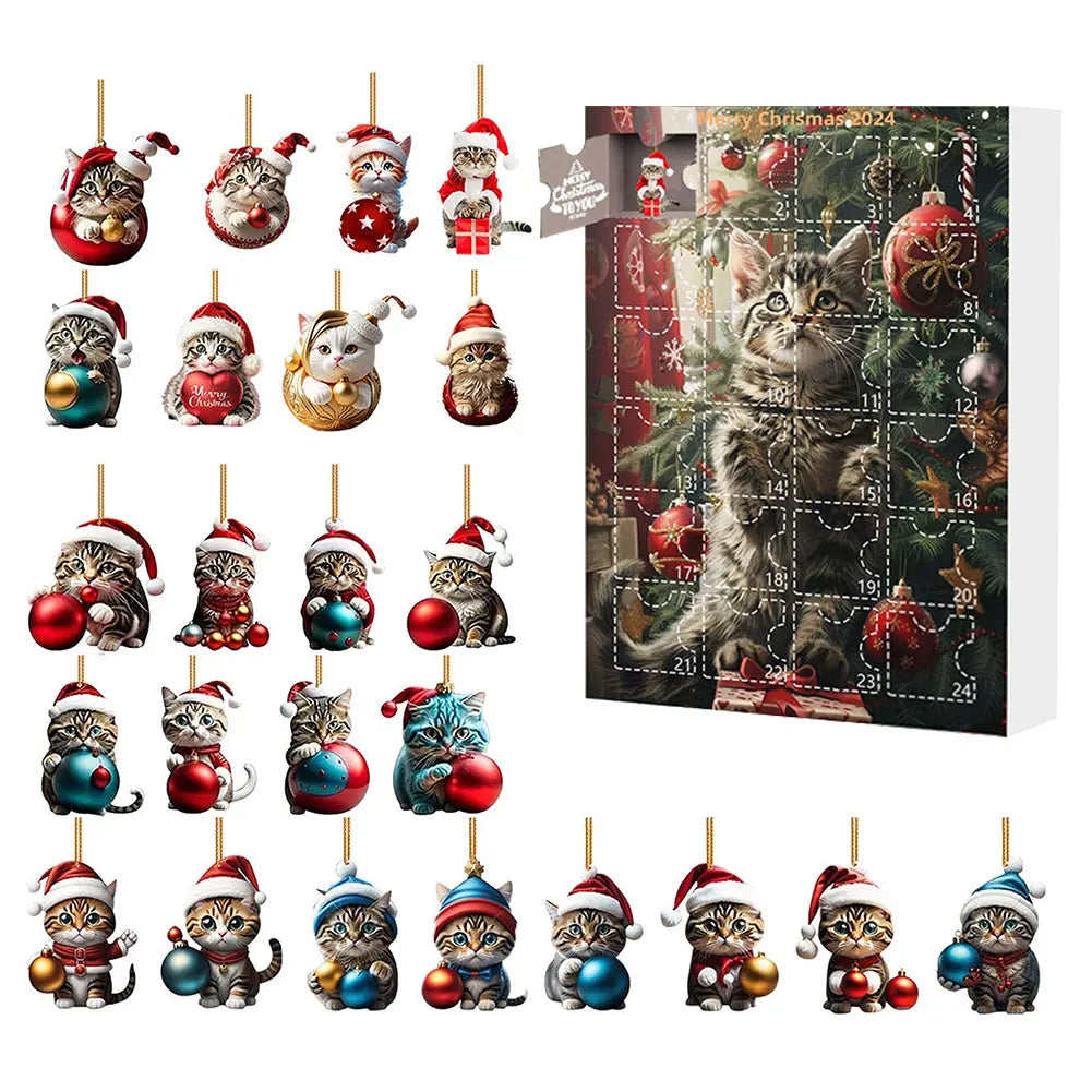 Dachshund Advent Calendar | 24-Day Christmas Countdown with Dog Ornaments VexonGear
