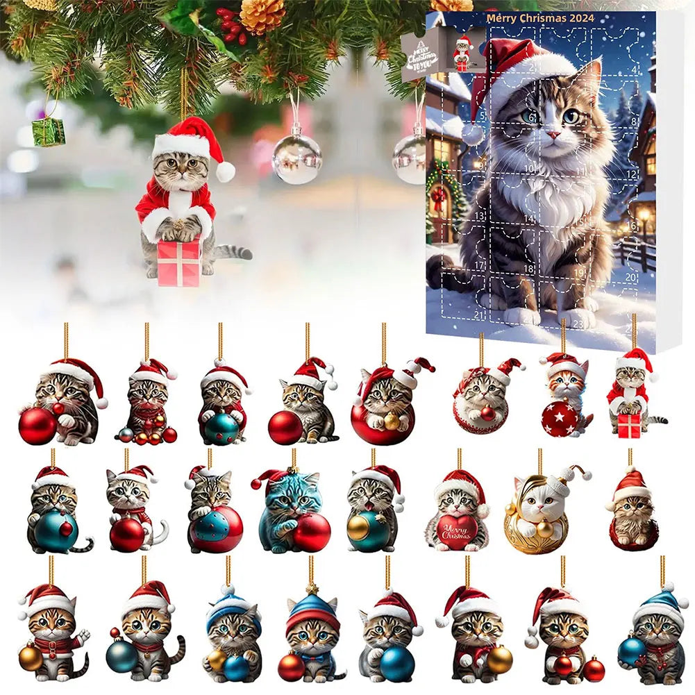Dachshund Advent Calendar | 24-Day Christmas Countdown with Dog Ornaments VexonGear