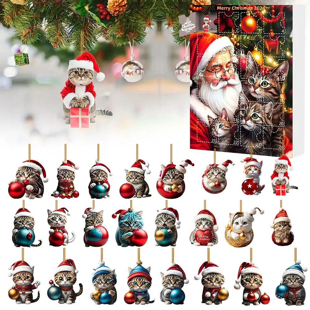 Dachshund Advent Calendar | 24-Day Christmas Countdown with Dog Ornaments VexonGear