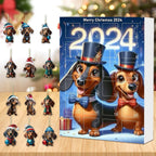 Dachshund Advent Calendar | 24-Day Christmas Countdown with Dog Ornaments VexonGear